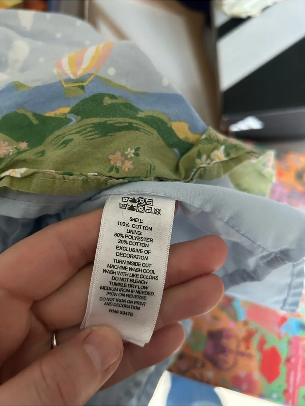 Cynthia Rowley 5T Light Blue Hot Air Balloon & Rainbow Cotton Dress